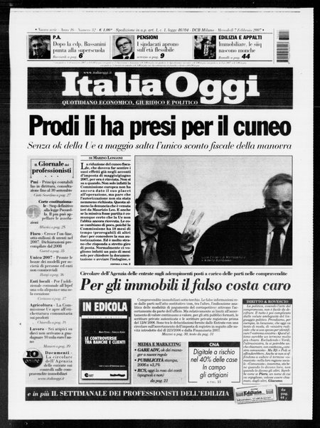 Italia oggi : quotidiano di economia finanza e politica